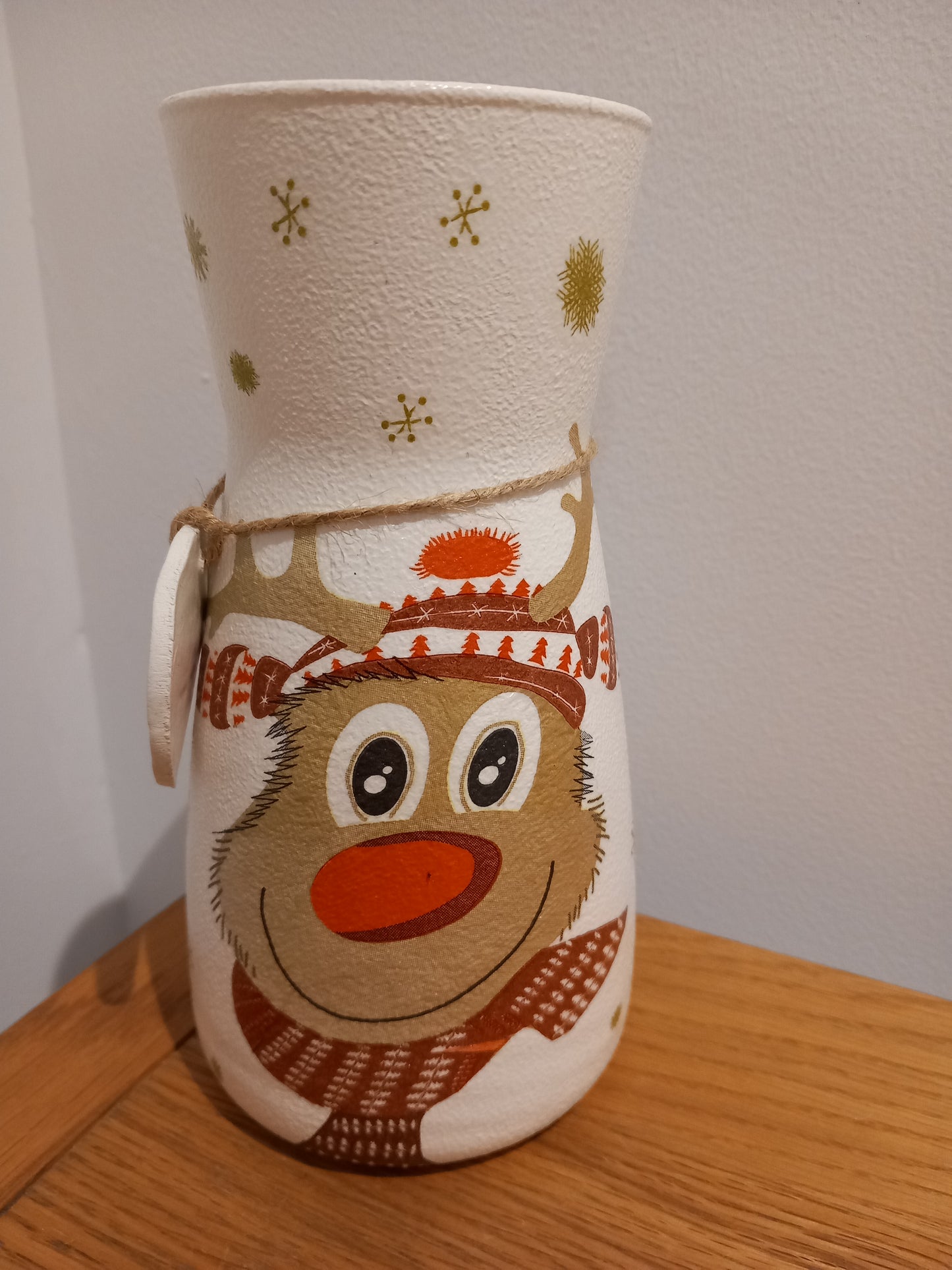 Jolly Reindeer Vase