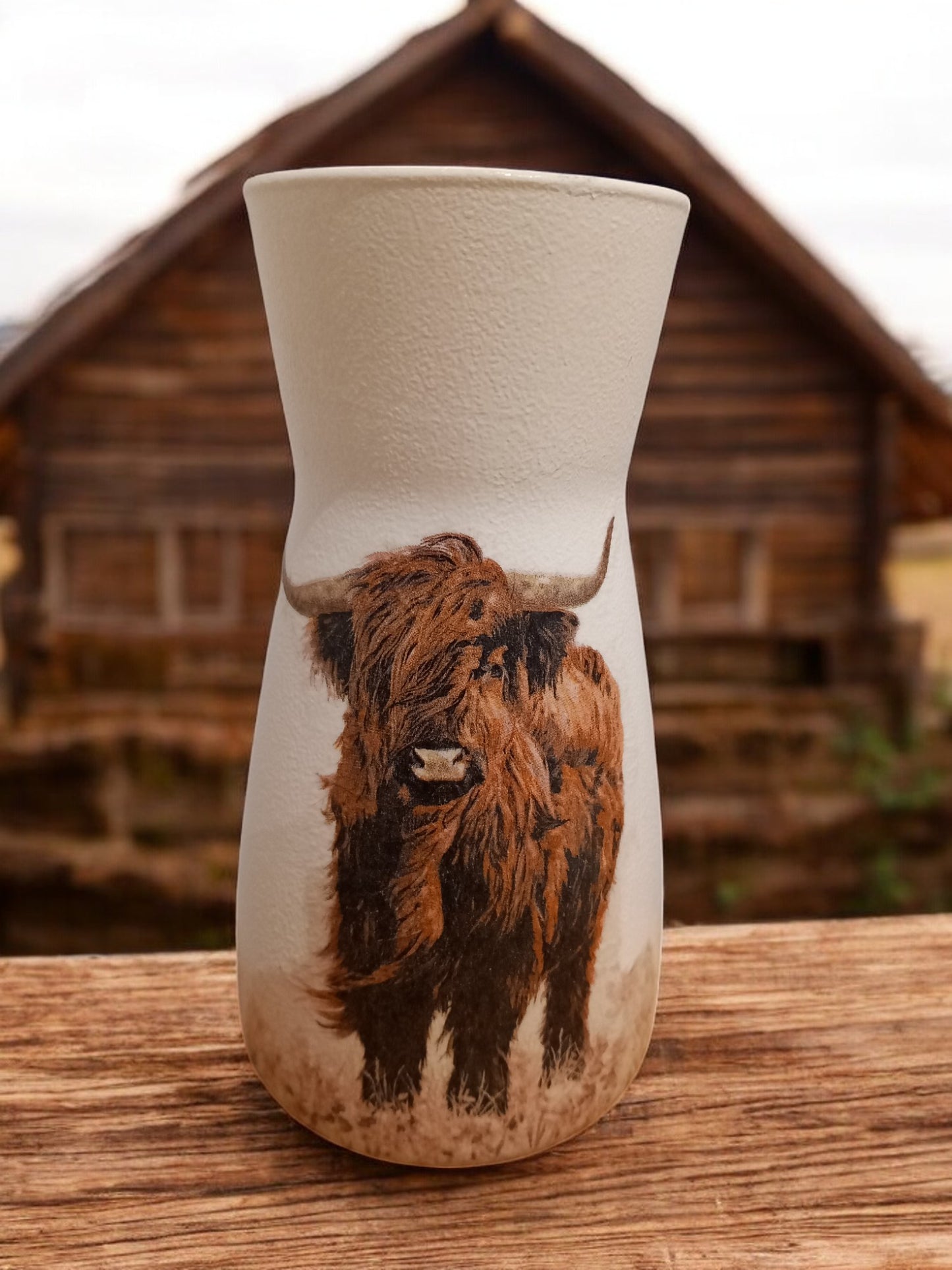 Highland Cow Vase