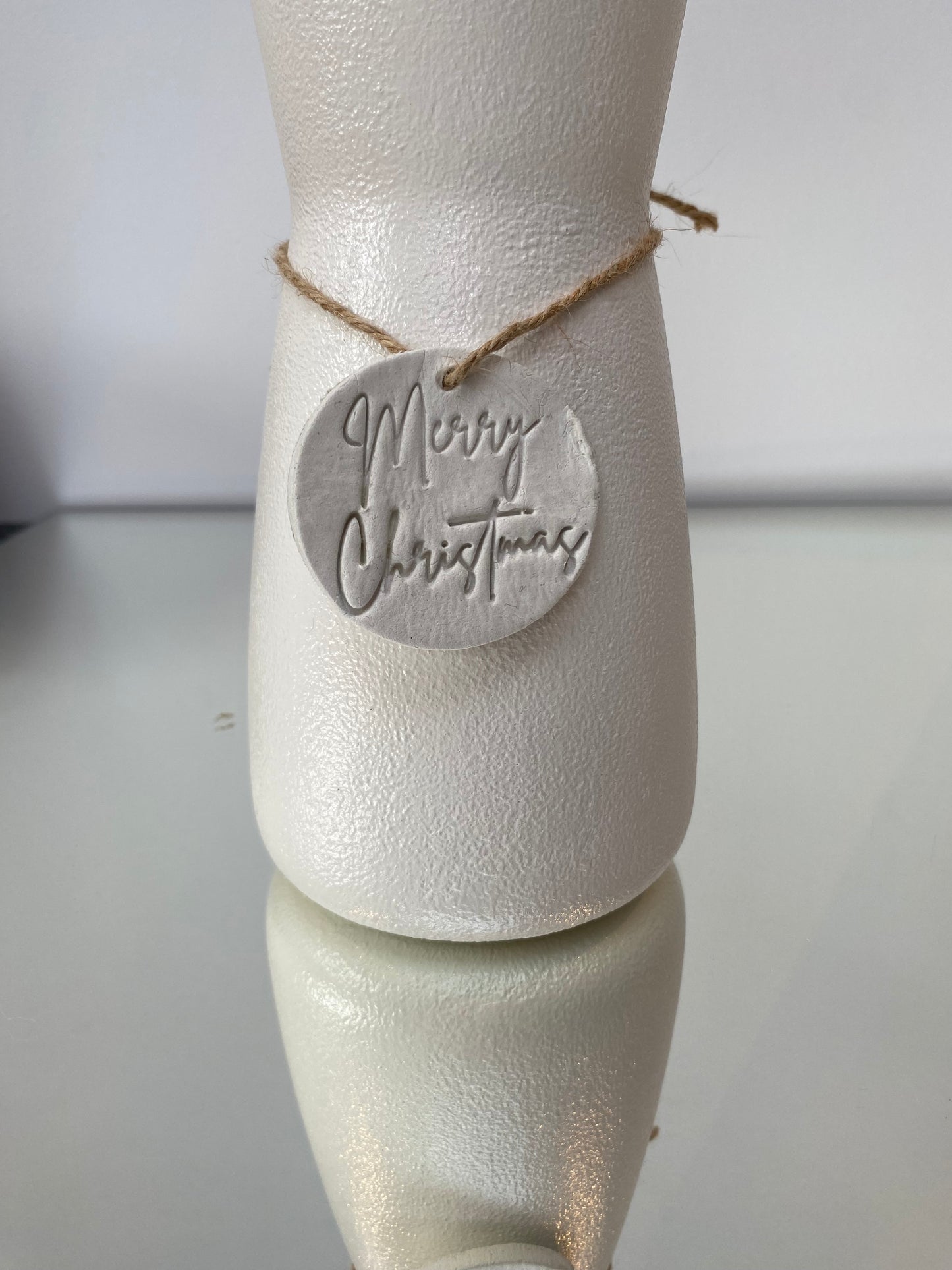Merry Christmas Clay Tag