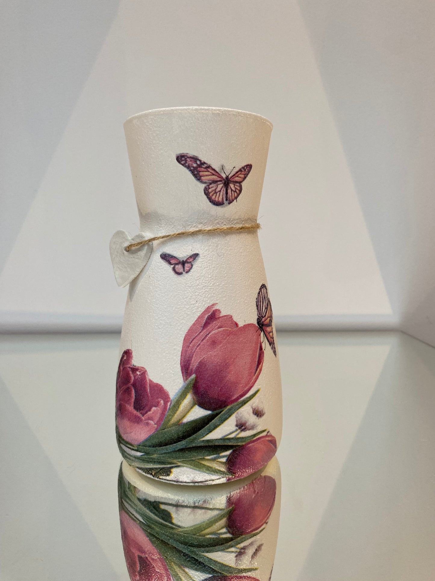 Butterfly and Tulip Vase
