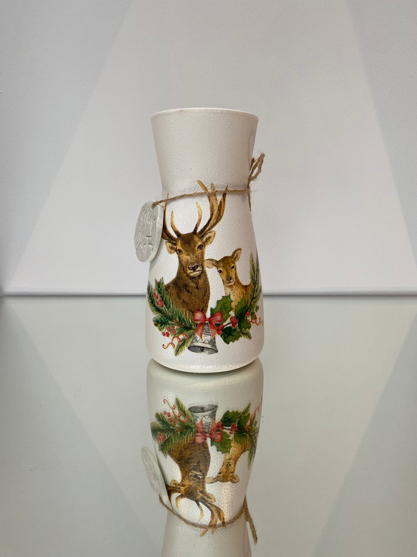 Christmas Deer Vase