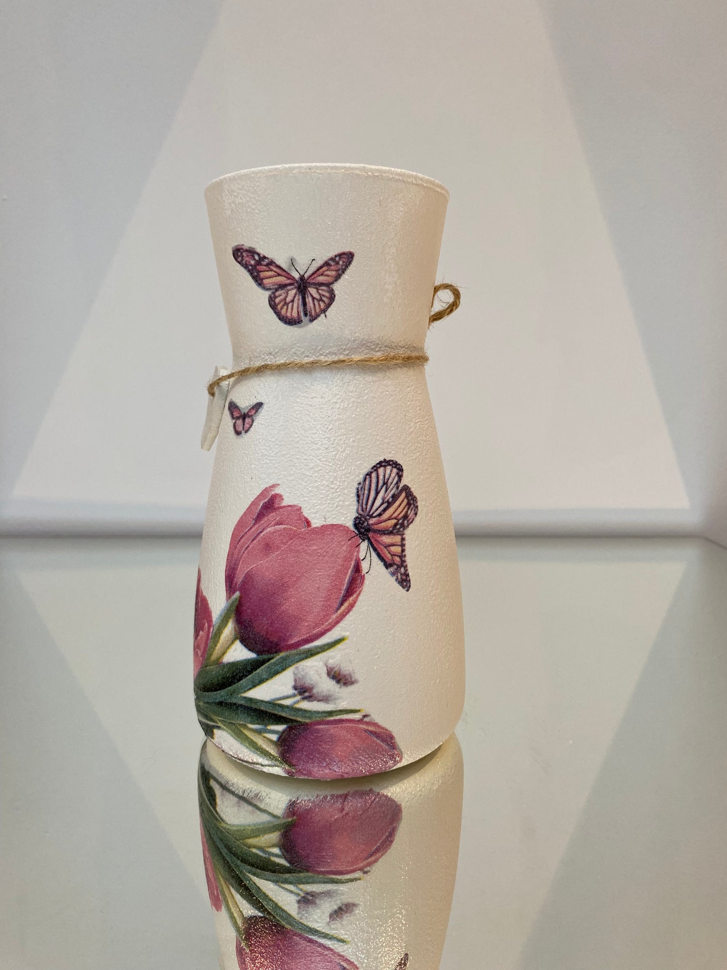 Butterfly and Tulip Vase