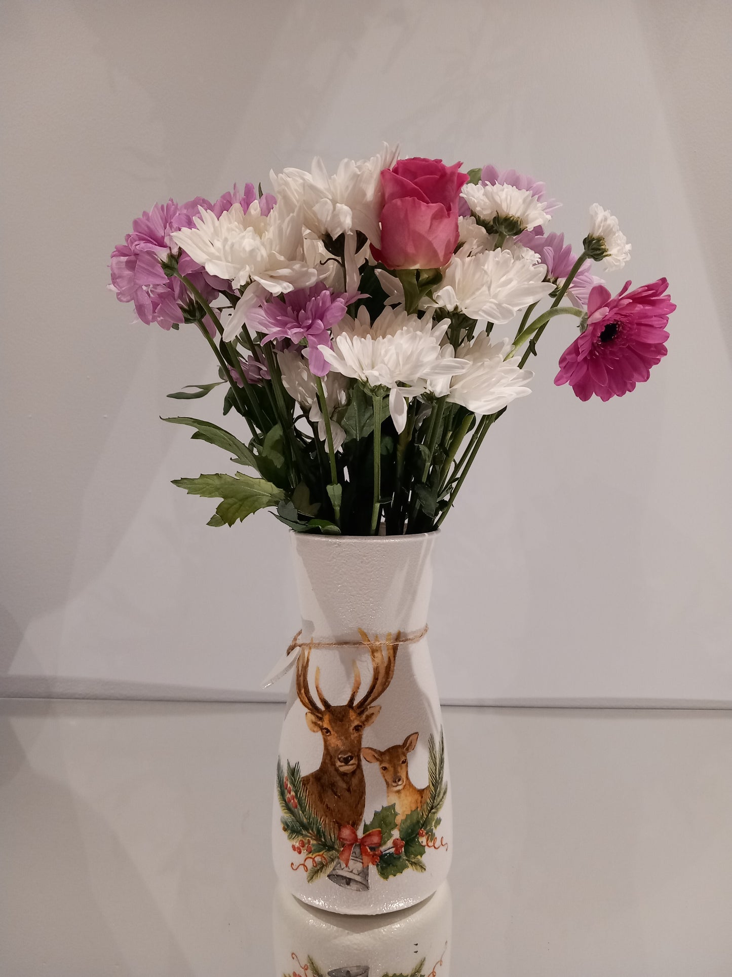 Christmas Deer Vase