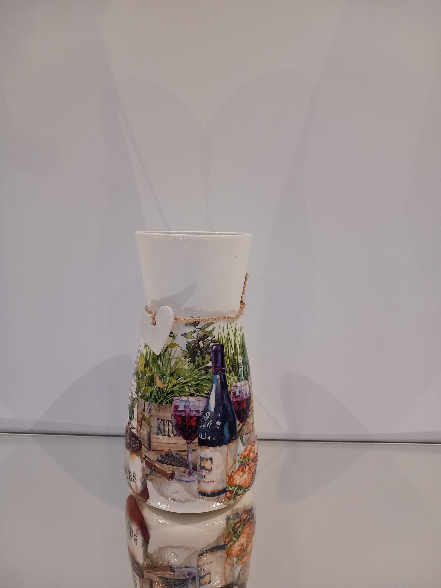 Wine and herb garden vase