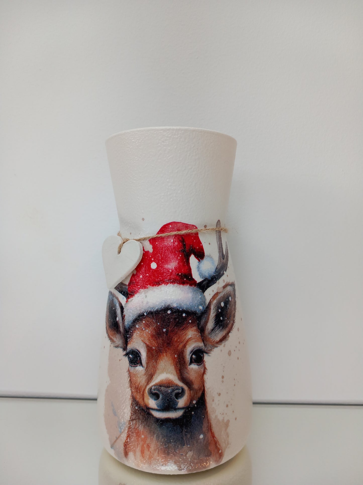 Christmas deer vase