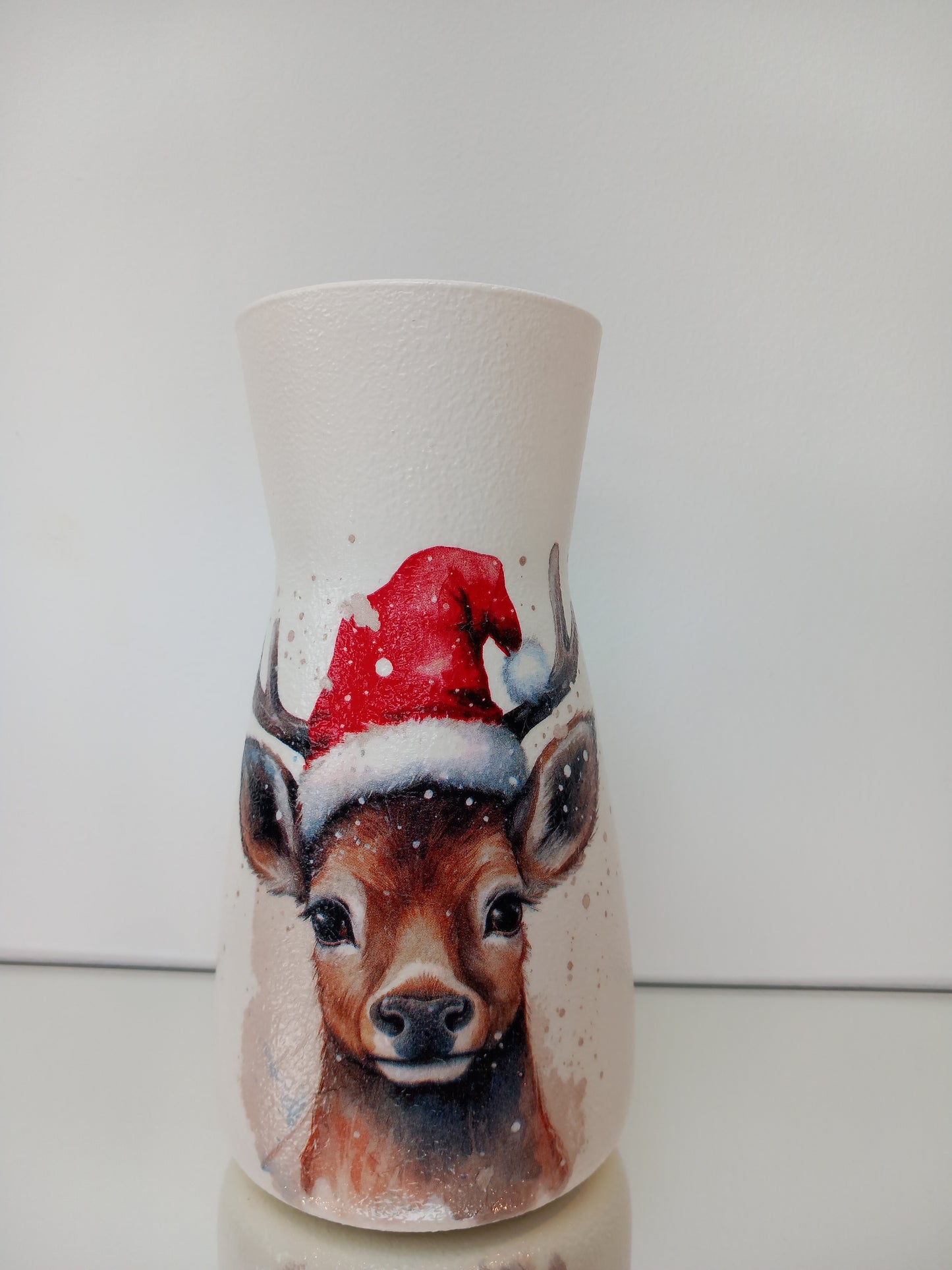 Christmas deer vase