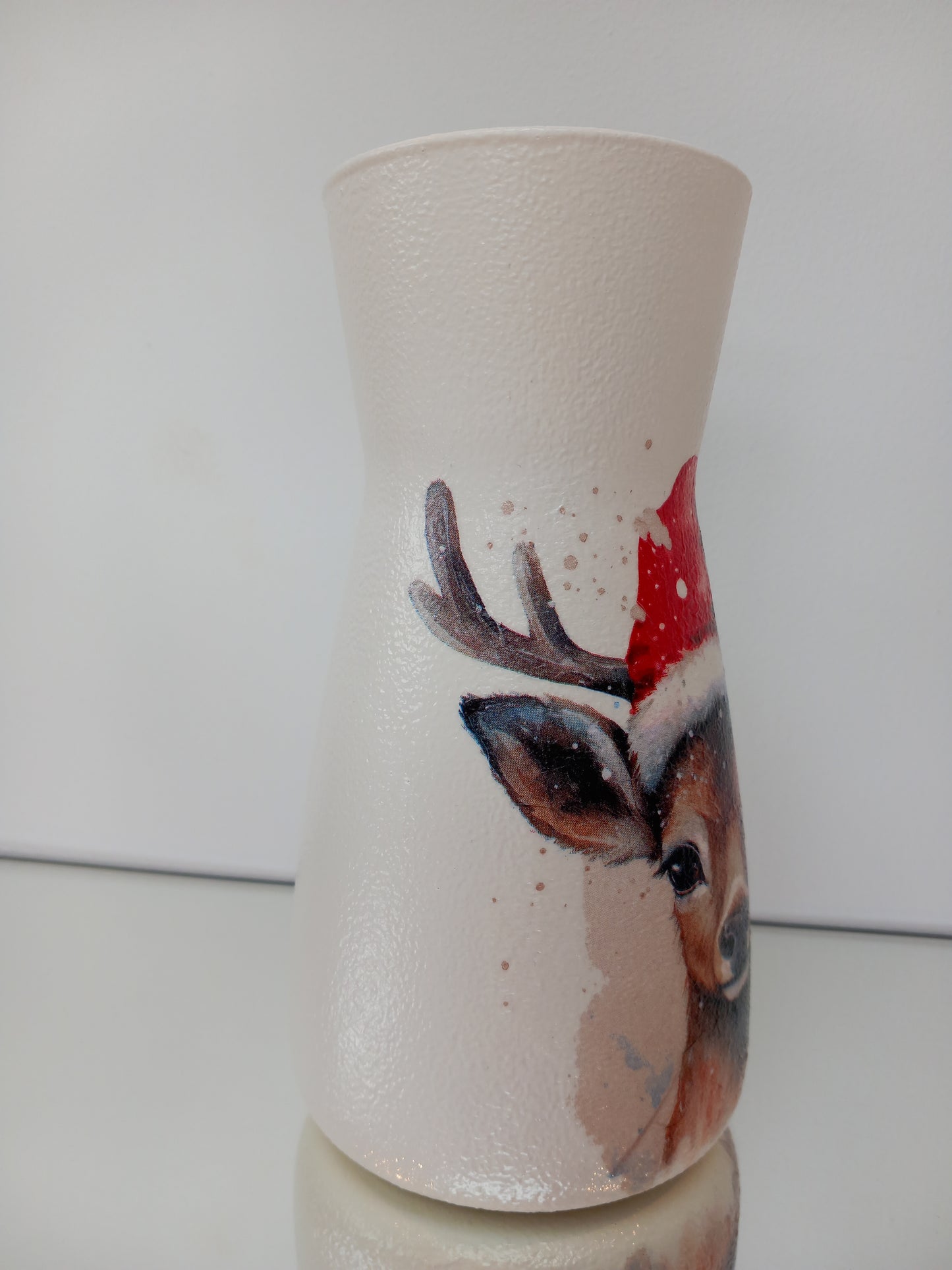 Christmas deer vase
