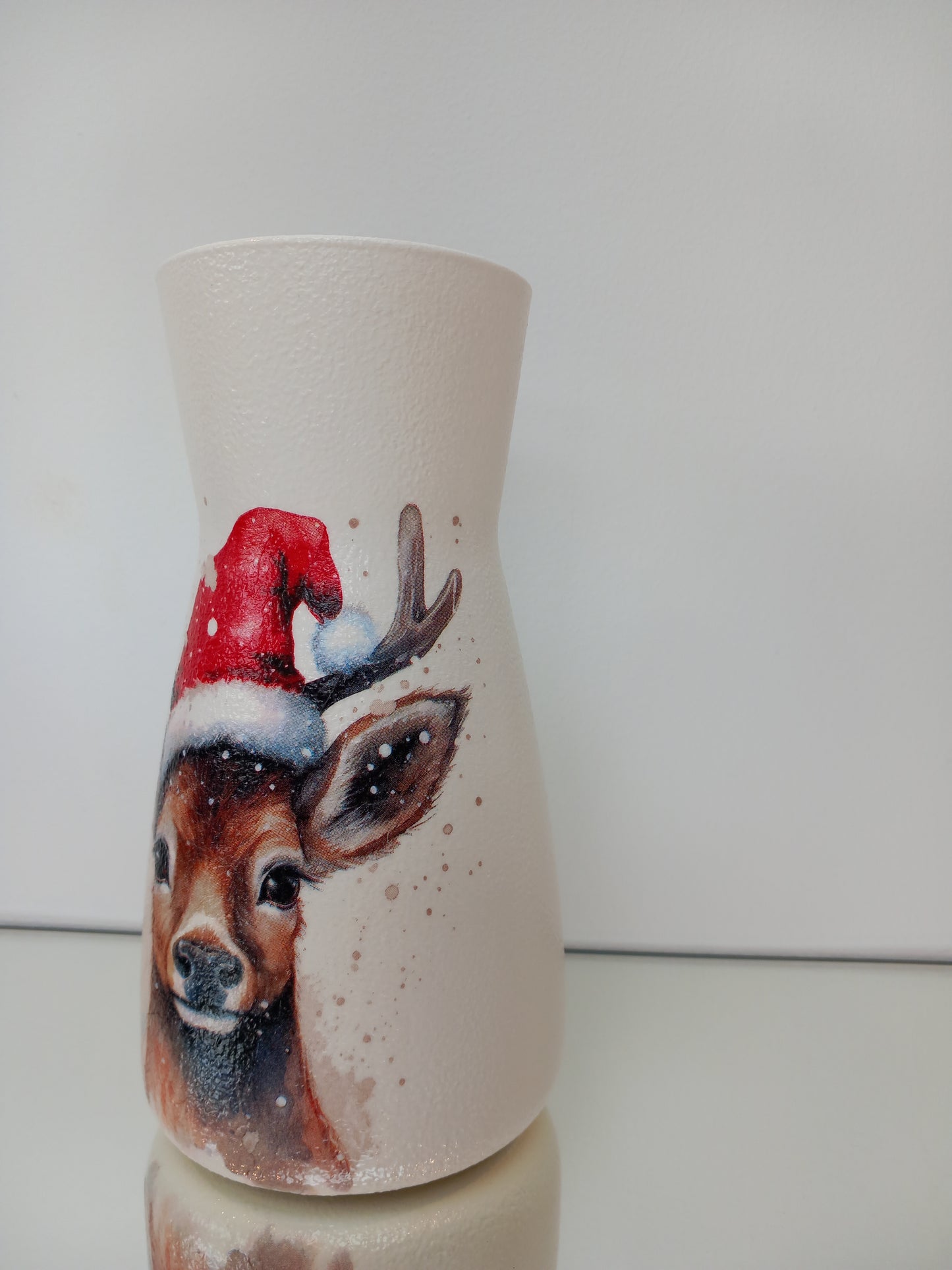 Christmas deer vase
