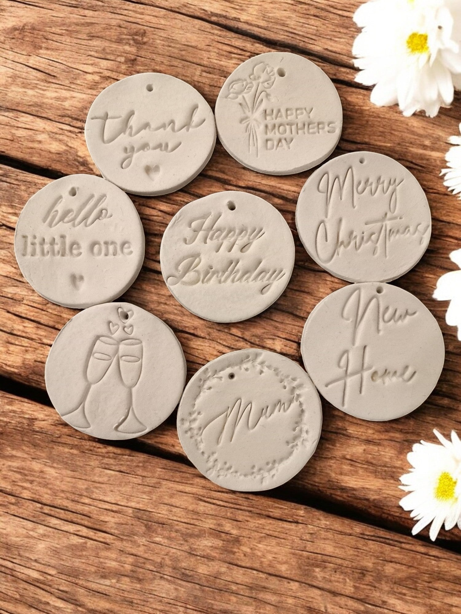 Clay gift tags