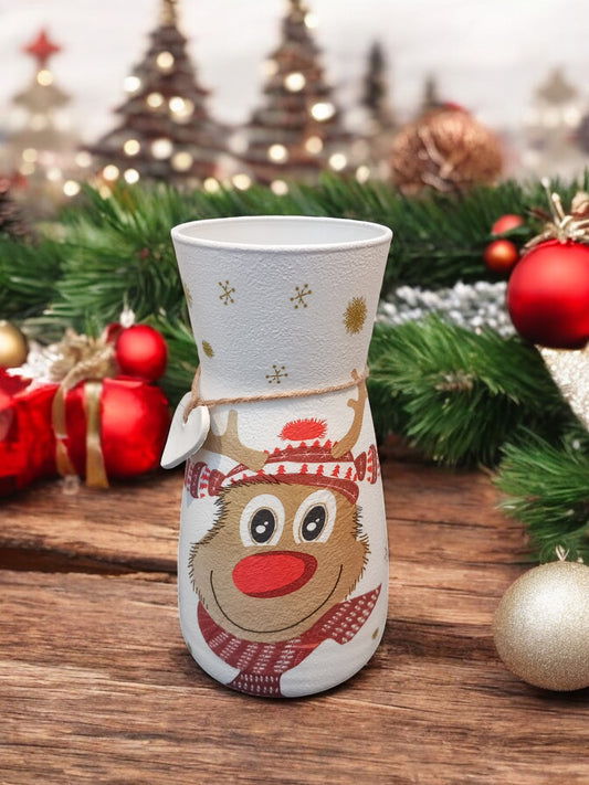 Jolly Reindeer Vase