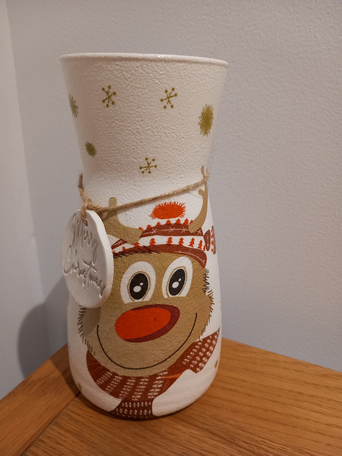 Jolly Reindeer Vase