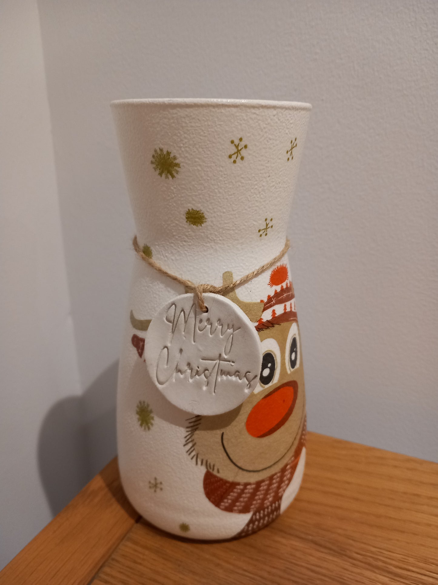 Jolly Reindeer Vase
