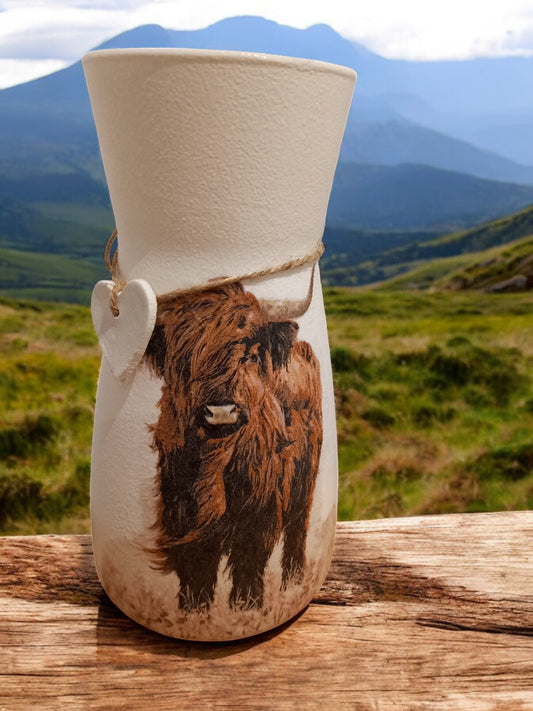 Highland Cow Vase