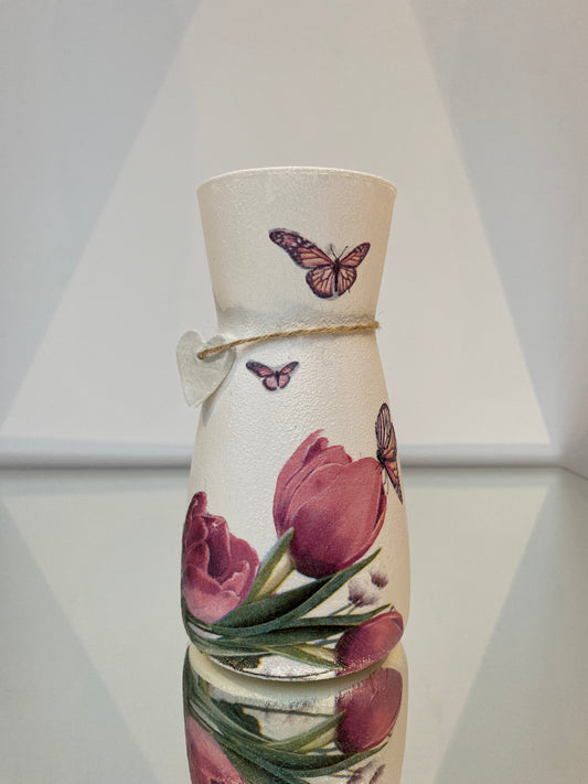 Butterfly and Tulip Vase