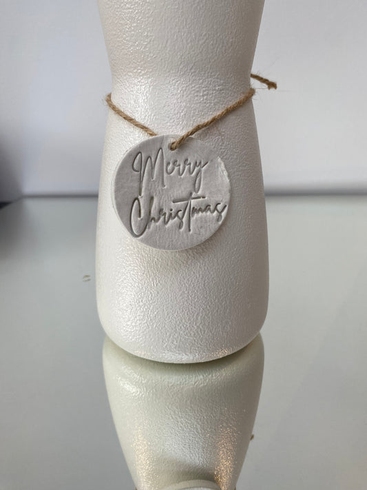 Merry Christmas Clay Tag