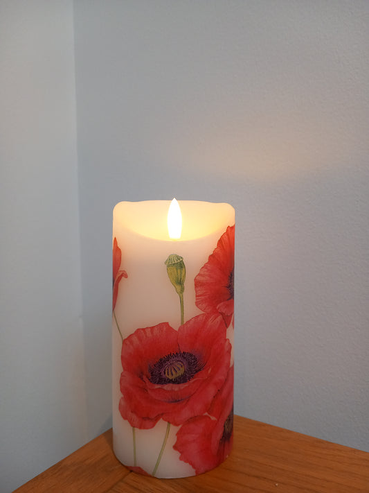 Poppy LED candle